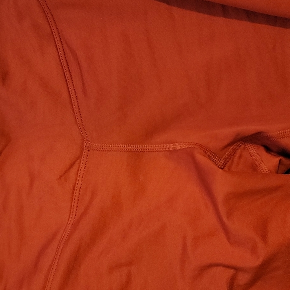 Victorias secret pink cozy fleece lined leggings orange rust color size medium - Picture 2 of 4